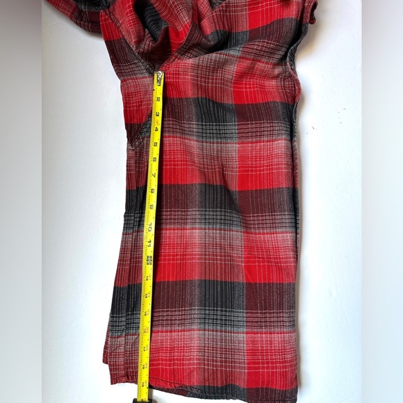 The North Face Men’s  Red Flannel Shirt Sz Black & Red Large Long Sleeve - Picture 9 of 10